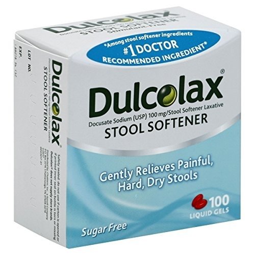 DulcoEase Stool Softener, Liquid Gels, 100 Count, Gentle, Stimulant Free-Laxative, Softens Stools for Relief from Constipation, Irregular Bowel Movements, Hard, Dry, Painful Stools