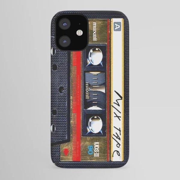 Retro classic vintage gold mix cassette tape iPhone Case by digitalizedteam