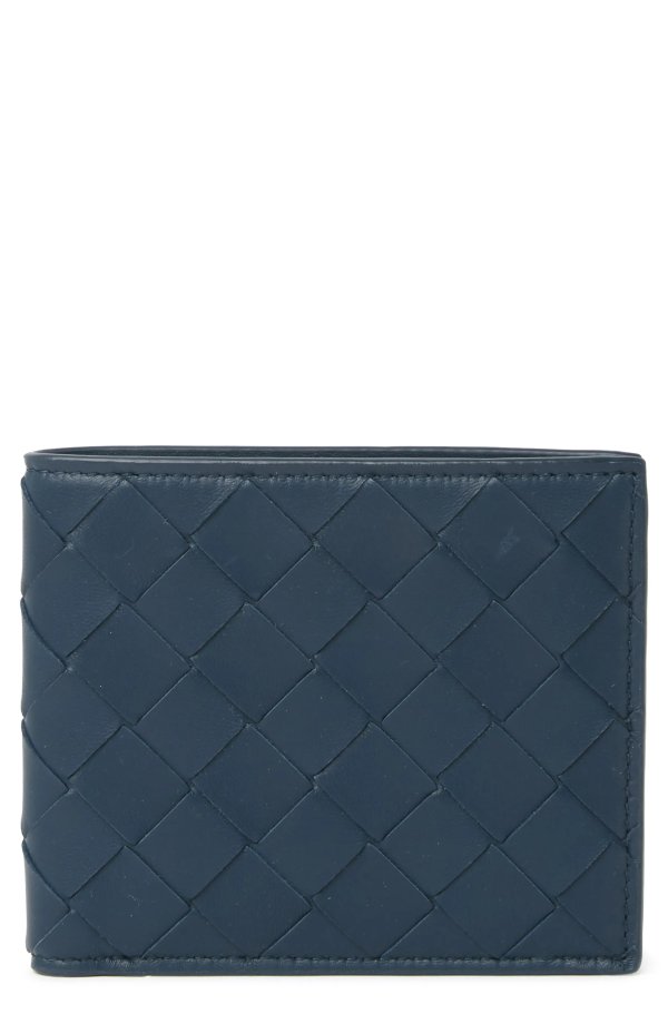 Intrecciato Bifold Leather Wallet