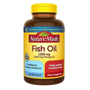 白菜价：Nature Made 鱼油 1200 mg 100粒软胶囊