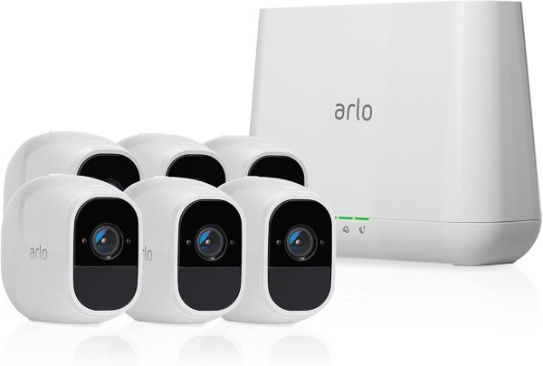 Arlo Pro 2 1080p 家庭室内外无线安防系统 带6个摄像头
