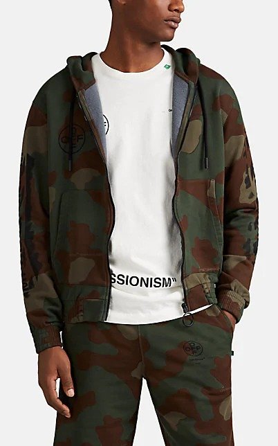 Logo Camouflage Cotton Terry Hoodie