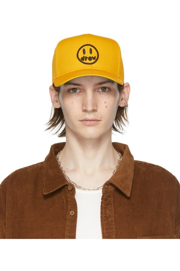 SSENSE Exclusive Yellow Painted Mascot Cap