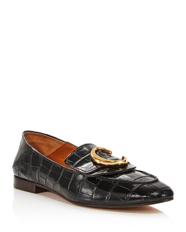 Women's C Flat Leather Loafers