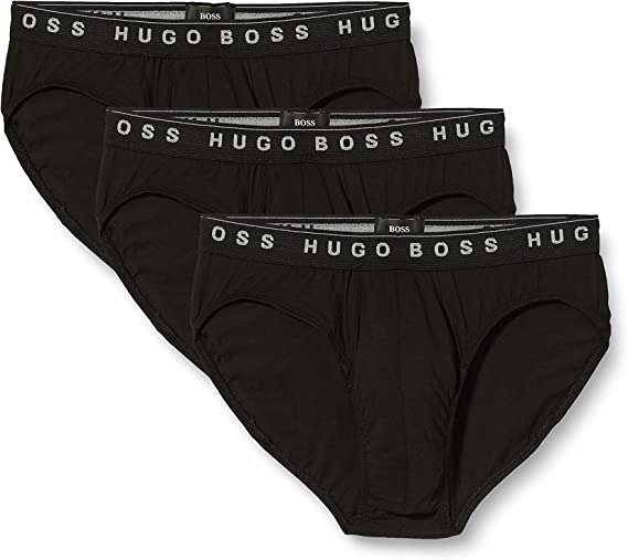 Hugo Boss mens 3p Us Co 10145963 01 Briefs, Black, Medium US