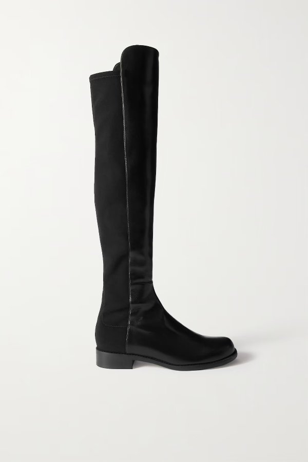5050 Lift leather and neoprene over-the-knee boots