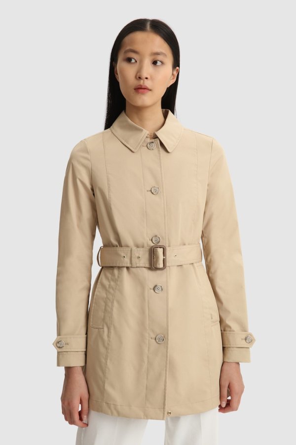 Jessamine Belted Trench Coat Feather Beige