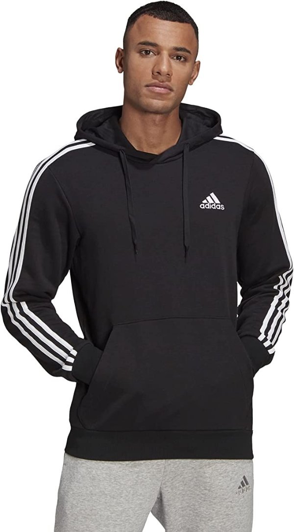 Men's Essentials 3-Stripes French Terry Hoodie 男款运动卫衣