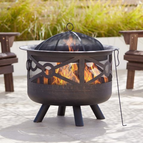 Lamps Plus Select Fire Pits On Up, Dover 30 Inch Round Slate Fire Pit Table
