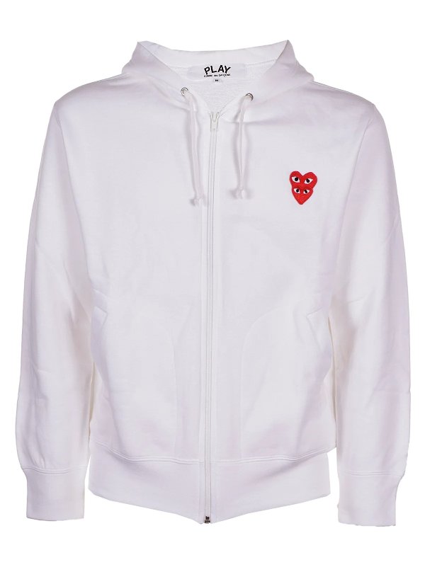 Overlapping Heart Hooded Jacket - Cettire