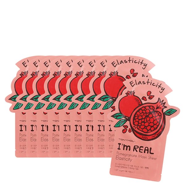 I'm Real Sheet Mask Set of 10 - Pomegranate (Worth $30)