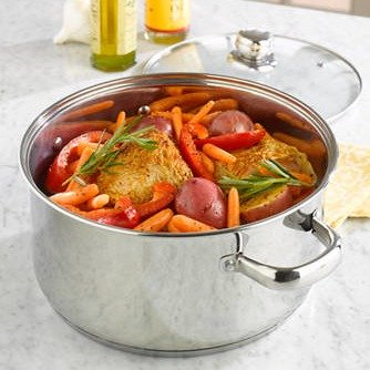 5 Quart Covered Stainless Steel Dutch Oven