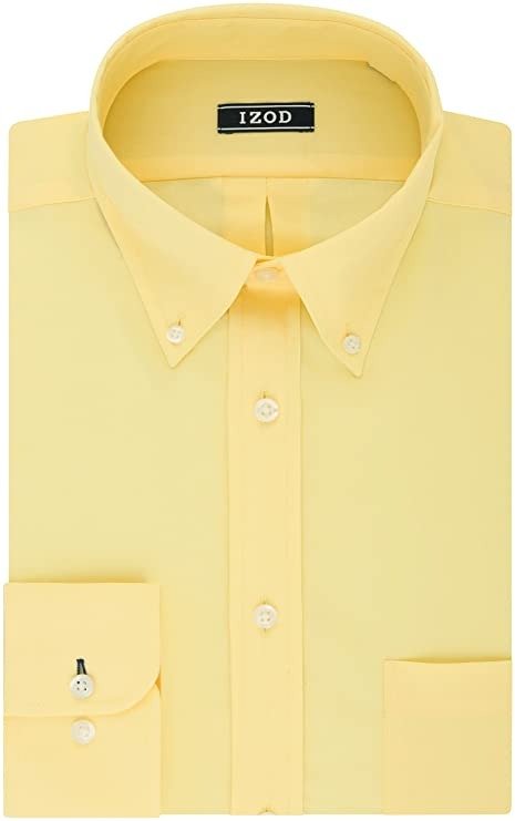 Men's Dress Shirt Regular Fit Stretch Solid Button Down Collar
