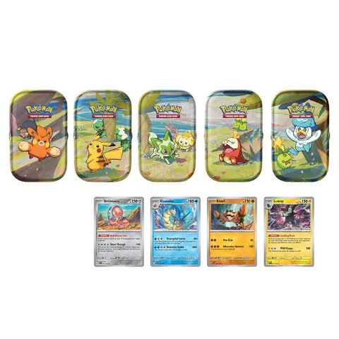 Pokemon Scarlet & Violet Series 5-pack Mini Tins + 4 Promo Cards