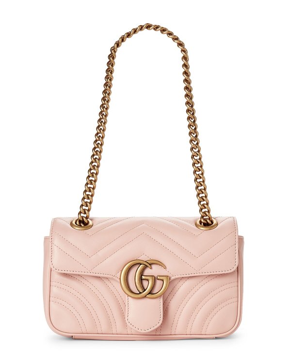 Light Pink GG Marmont Mini Leather Shoulder Bag