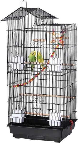 YAHEETECH 39-in Parrot Bird Cage, Black, Large - Chewy.com