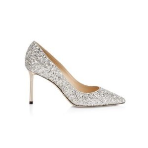 Jimmy Choo 玫瑰金亮片高跟鞋
