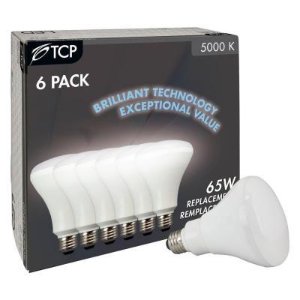 TCP 65W Equivalent Day light (5000K) 6-Pack LED Flood Light Bulb LBR301050KND6