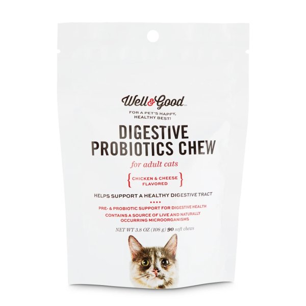 Digestive Probiotics Soft Chews for Adult Cats, Count of 90 | Petco