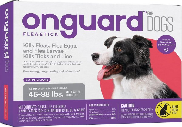 Flea & Tick Treatment for Dogs, 45-88 lbs, 6 treatments (Compare to Frontline Plus) - Chewy.com