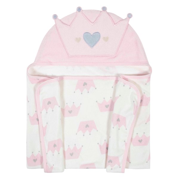 1-Pack Baby Girls' Princess Hooded Bath Wrap