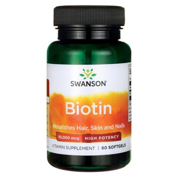 Biotin - High Potency 10,000 mcg 60 Sgels - Swanson Health Products