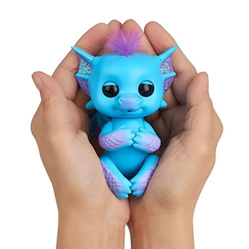 Fingerlings - Glitter Dragon - Tara (Blue with Purple) - Interactive Baby Collectible Pet - by , Null