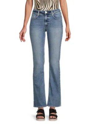 Barbara High Rise Baby Boot Cut Jeans