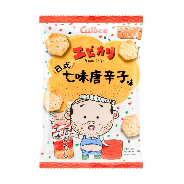 Ebikari Shichimi Flavoured Prawn Chips 50g