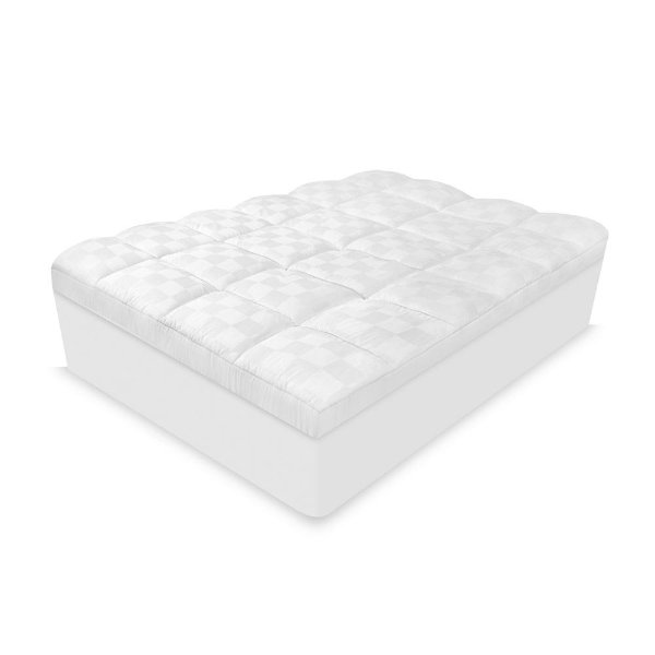 Luxury Euro-Top 500-Thread Count Queen Mattress Pad-17213 - The Home Depot