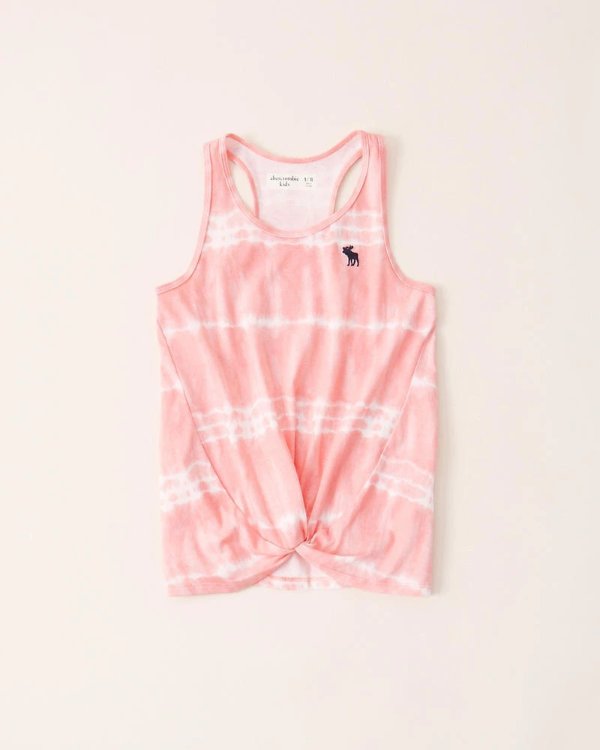 girls twist-front icon tank | girls sweatshirts & tees sale | Abercrombie.com