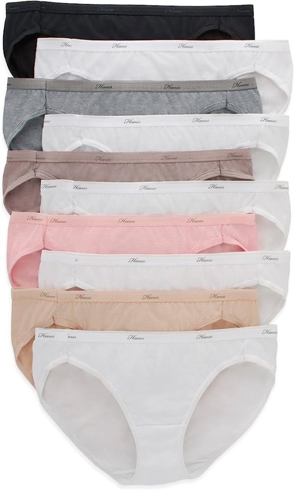 Women's Cotton Bikini Underwear, Available in Multiple Pack Sizes