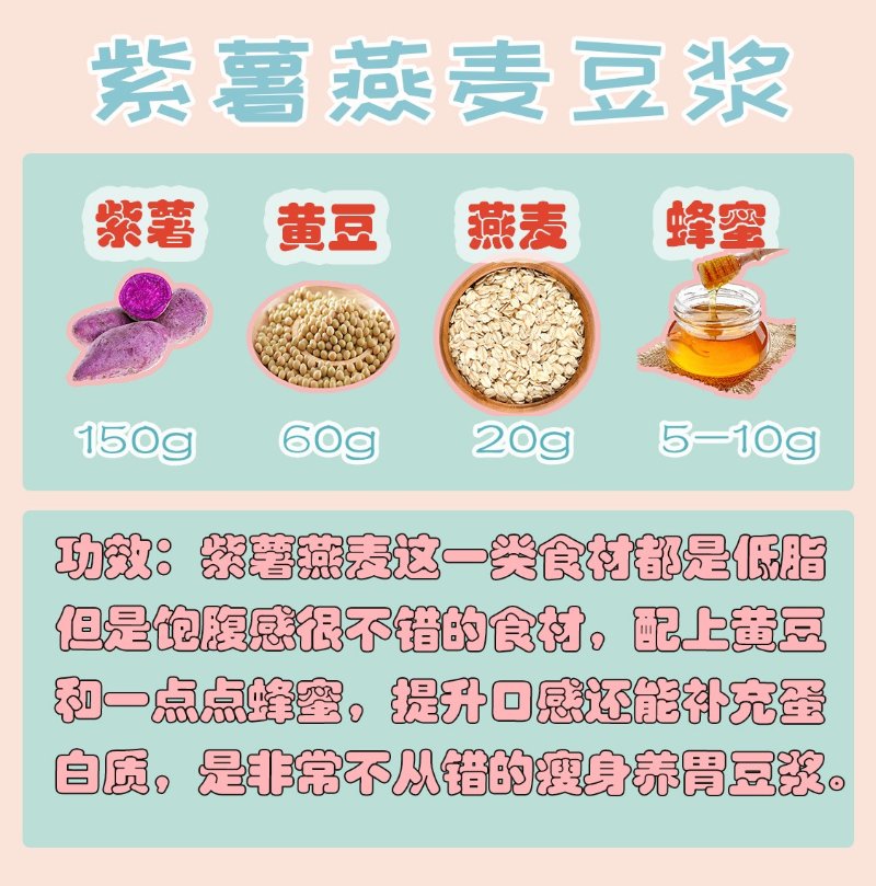 紫薯燕麦豆浆