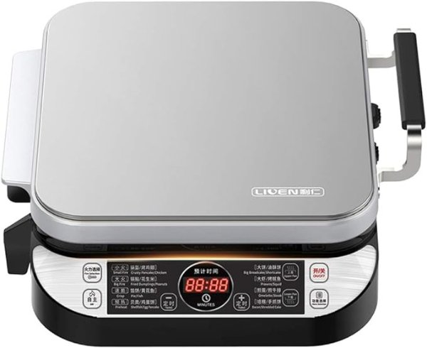 Electric Baking Pan LR-FD431 Skillet Griddle, US DuPont Non-Stick Coating,Removable Upper and Lower Grill Pan, Easy to Clean,Electric Indoor Grill/Griddle