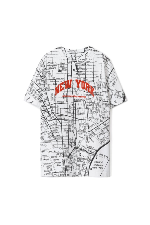 NY地图T恤