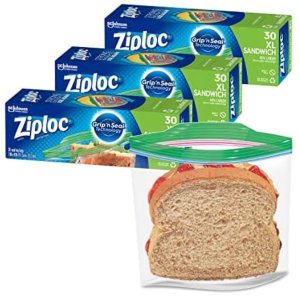 Ziploc 三明治零食等食品保鲜袋90个 还有其他款可选