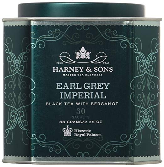 Earl Grey Imperial Tea Tin - Fine Black Tea with Natural Bergamot - 2.35 Ounces, 30 Sachets