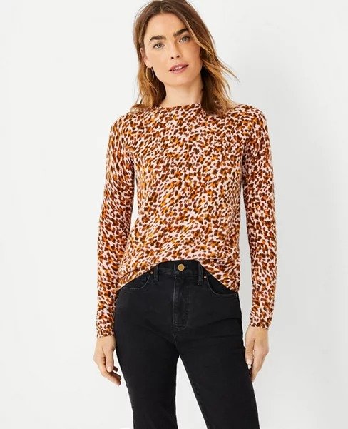 Leopard Print Sweater | Ann Taylor