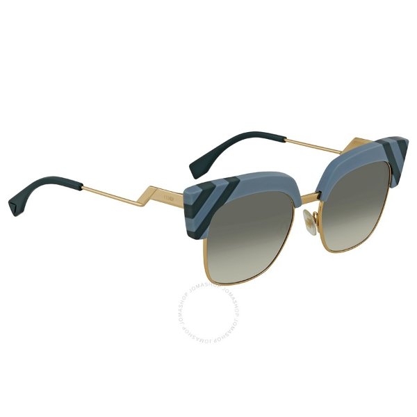 Waves Grey Gradient Square Ladies Sunglasses FF 0241/S MVU/9K