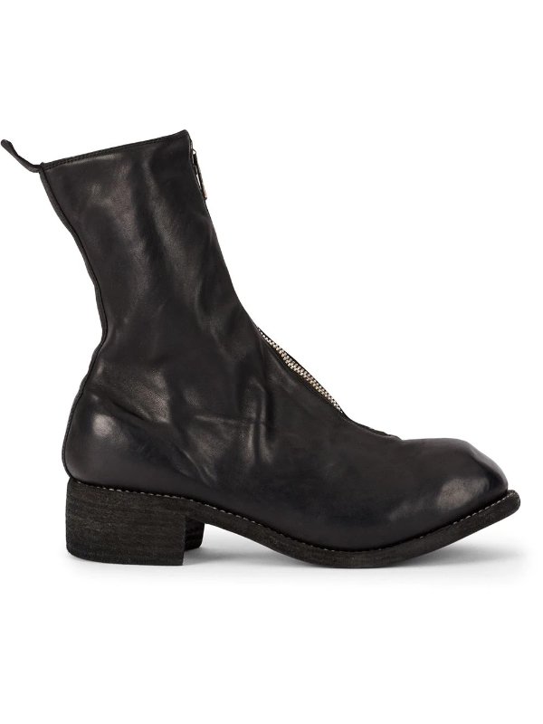 front zip ankle boots