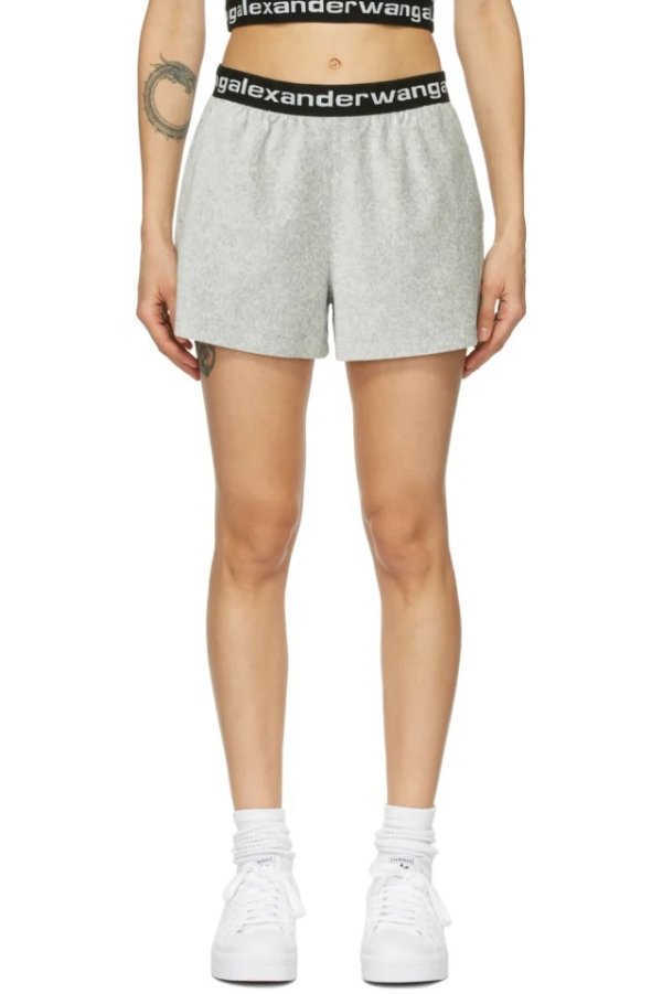 Grey Corduroy Shorts