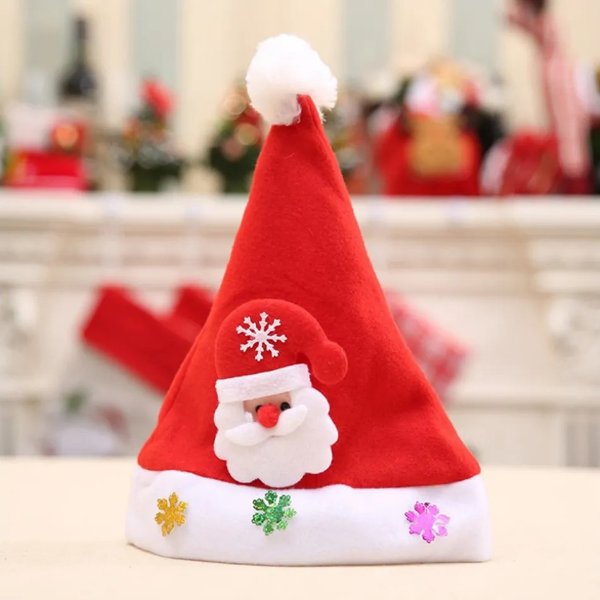 Children's Christmas Hat Santa Claus Elk Christmas Hat with LED Light