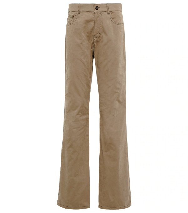 High Rise Straight Pants in Neutrals - Tods | Mytheresa