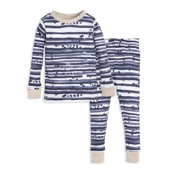 Starry Stripes Organic Baby Pajamas
