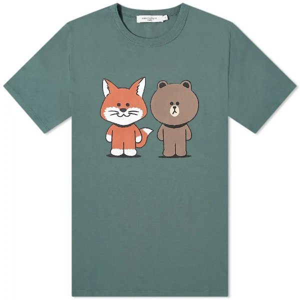 x Line Friends 狐狸熊T恤