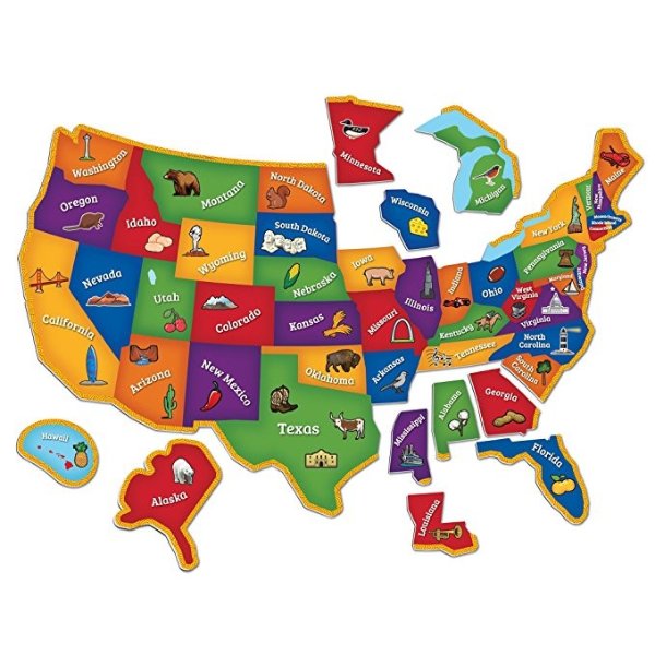 Magnetic U.S. Map Puzzle, 44 Pieces