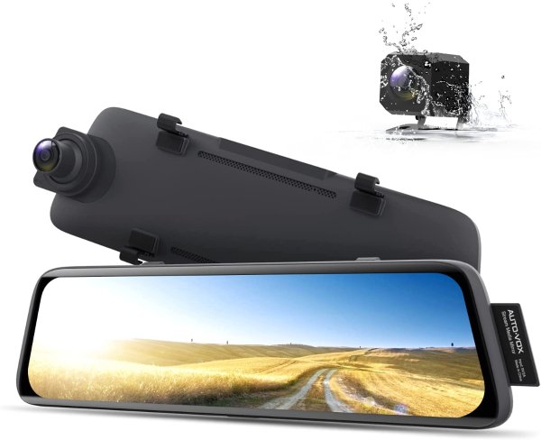 V5 Mirror Dash Cam Front and Rear