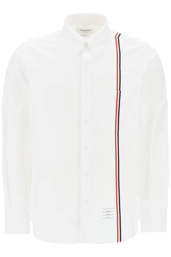Button-down shirt with tricolor band Thom Browne