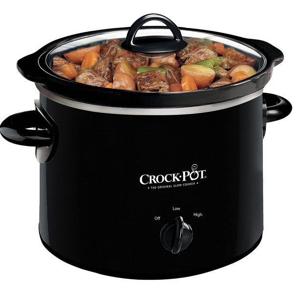 Crock-Pot 2-QT Round Manual Slow Cooker, Black
