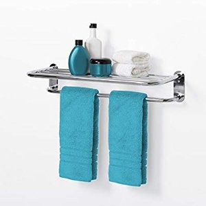 Zenna Home 9005SS, Hotel Style Towel Shelf, Chrome